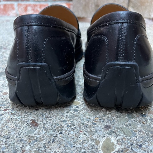 Salvatore Ferragamo Black Leather Slip-On Loafers 9.5D - Picture 4 of 11